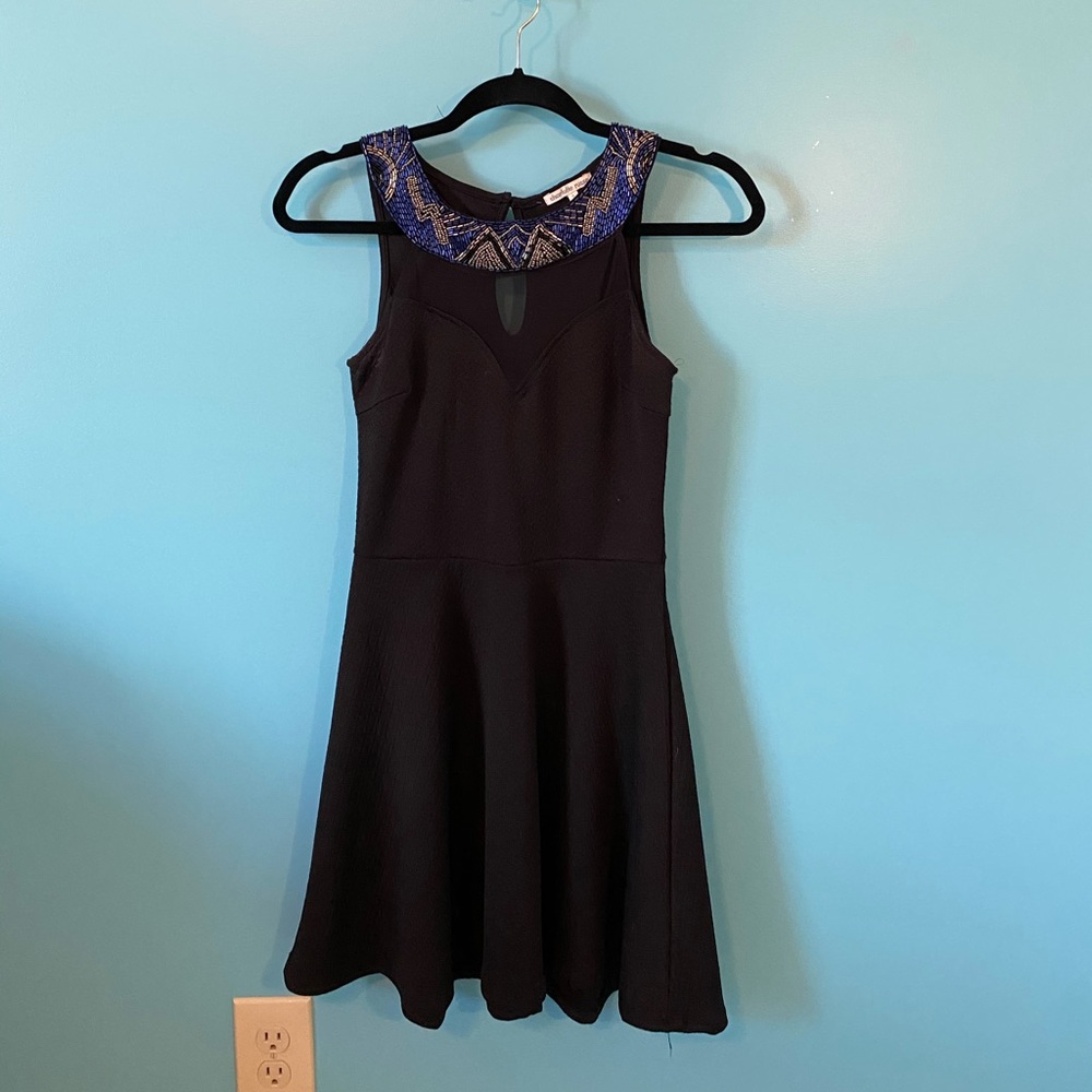 Black/Blue Beaded Dress